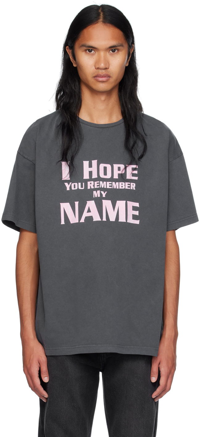Футболка We11done We11done Lettering T-Shirt Сірий | WD-TT2-24-761-U-CH