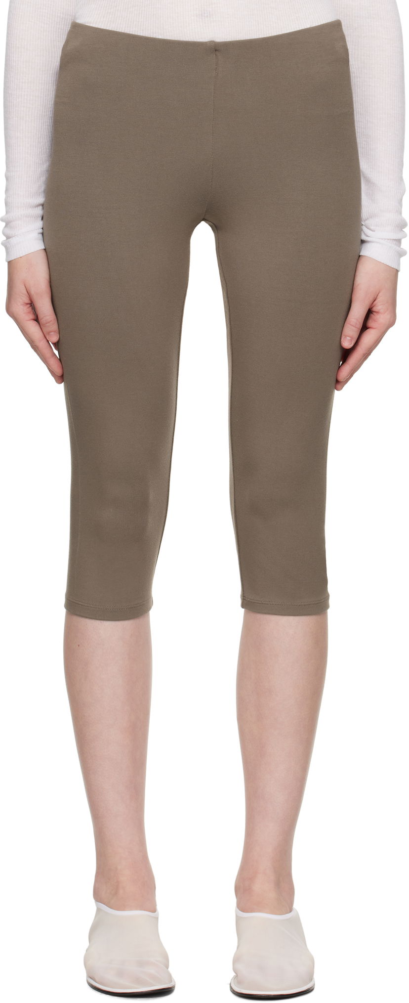 Легінси SKIMS SKIMS Smooth Layers Capri Leggings Коричневий | BO-PNT-8432W