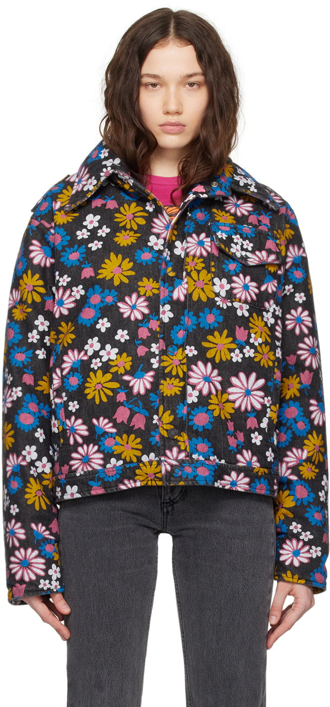 Куртка ERL Floral Print Denim Jacket Різнокольоровий | ERL07J002