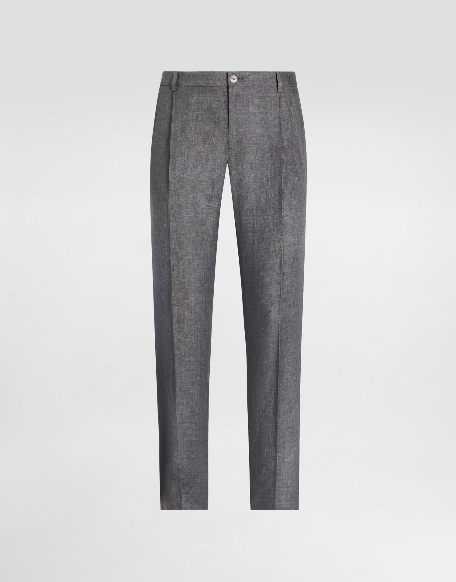 Штани Dolce & Gabbana Dolce & Gabbana Washed Linen Canvas Trousers Сірий | GP06JTFU4MFN0701, 0