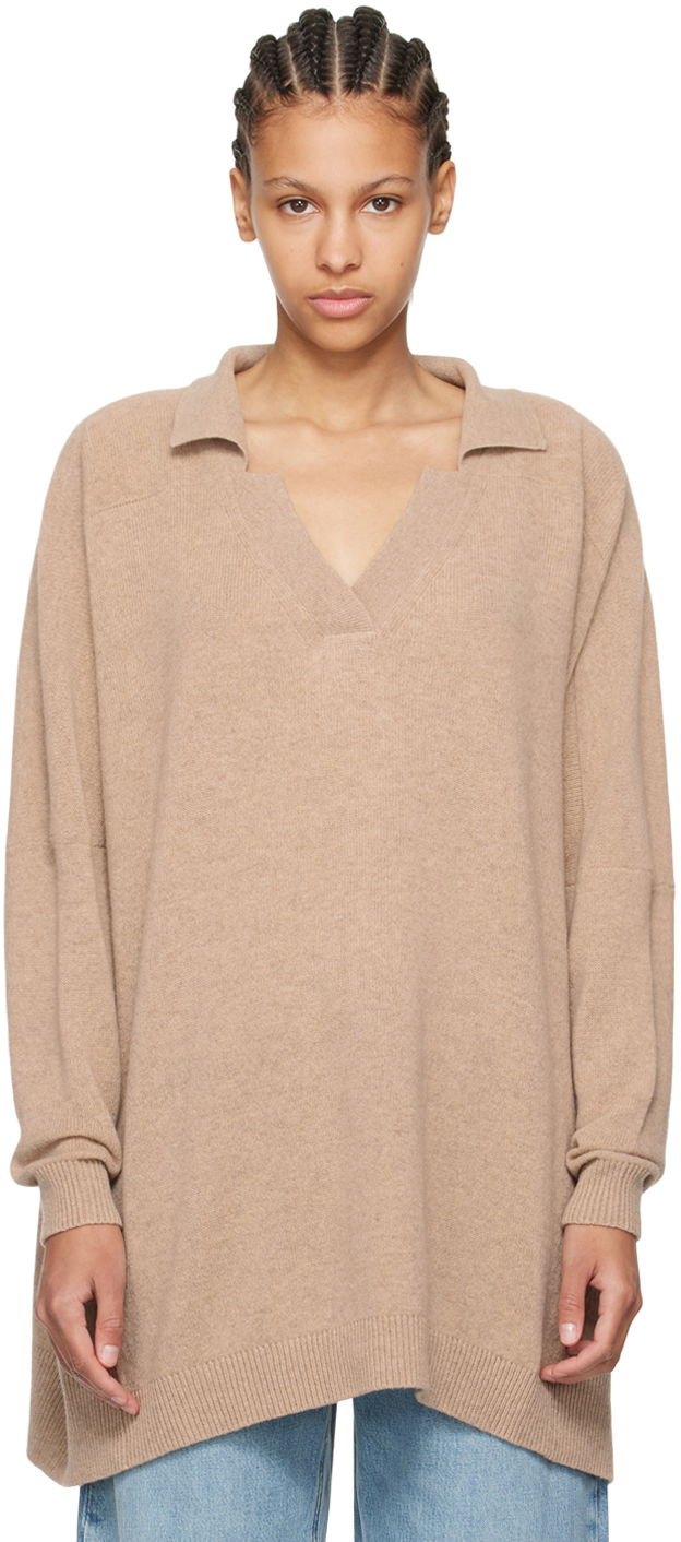 Cветр Stella McCartney Stella McCartney V-Neck Sweater бежевий | 6K08253S2513