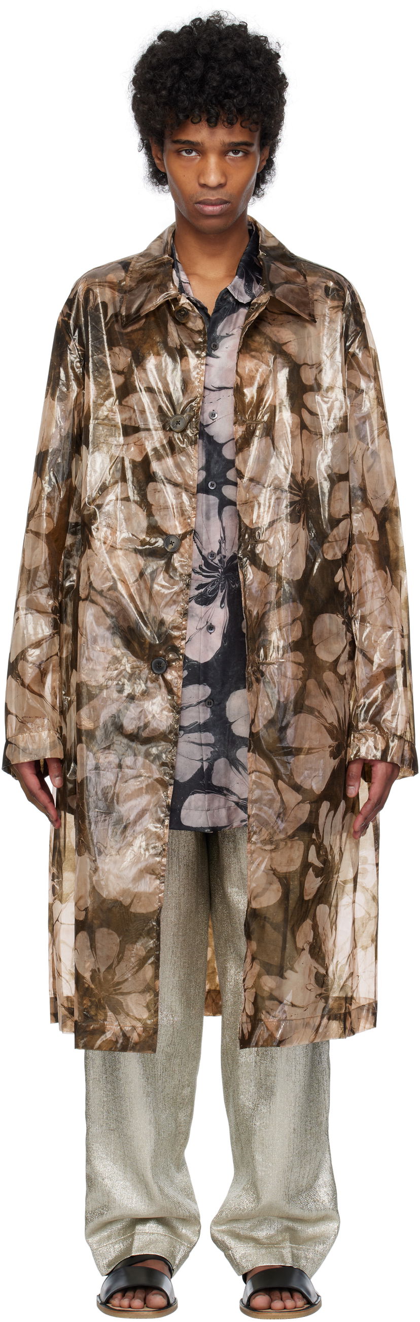 Дощовик Dries Van Noten Dries Van Noten Loose Fit Mac Coat Коричневий | 251-020211-1102