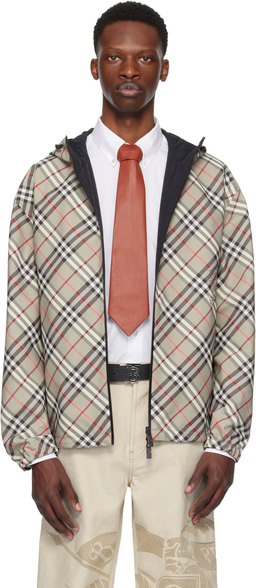 Куртка Burberry Burberry Check Reversible Jacket бежевий | 8110290