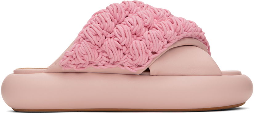 Кросівки та взуття JW Anderson Pink Crochet Twister Platform Slides Синій | ANW42027A