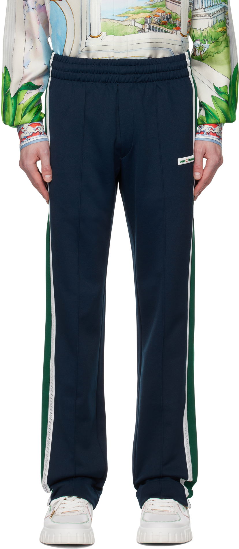Спортивні штани Casablanca Casablanca Mesh Tape Track Pants темно-синій | MPS25-JTR-235-01