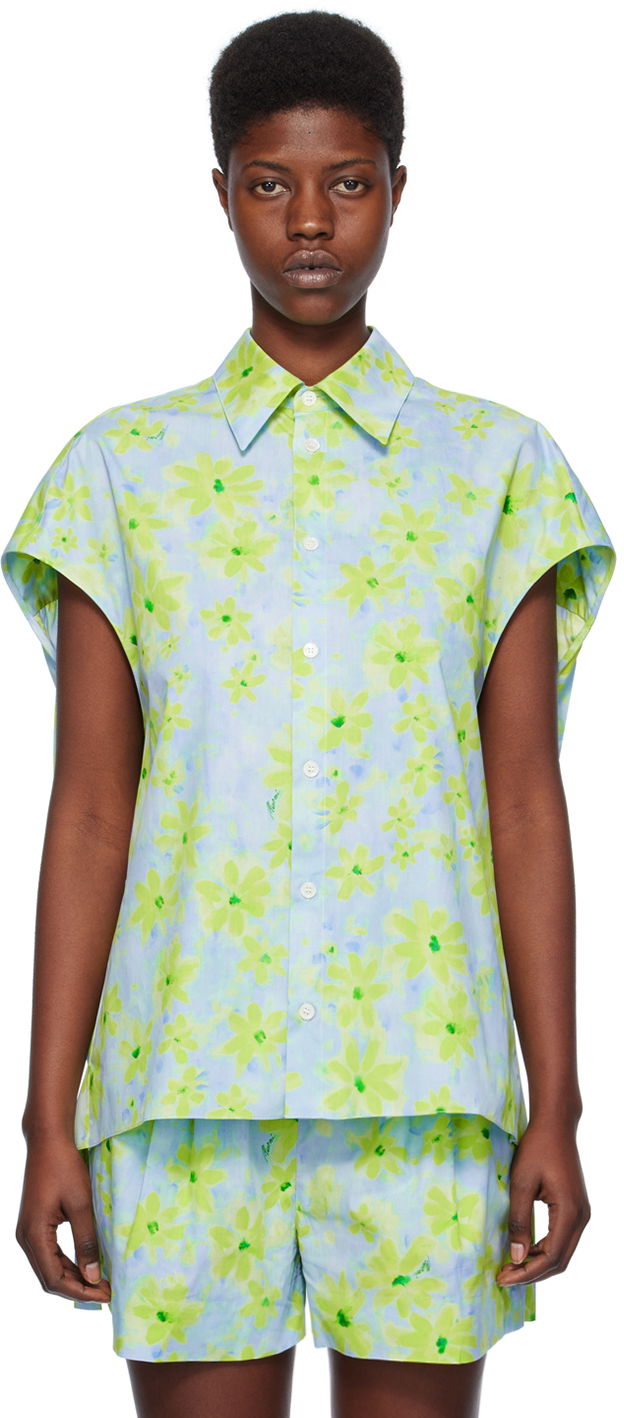 Сорочка Marni Cocoon Shirt Зелений | CAMA0565A0 UTC330