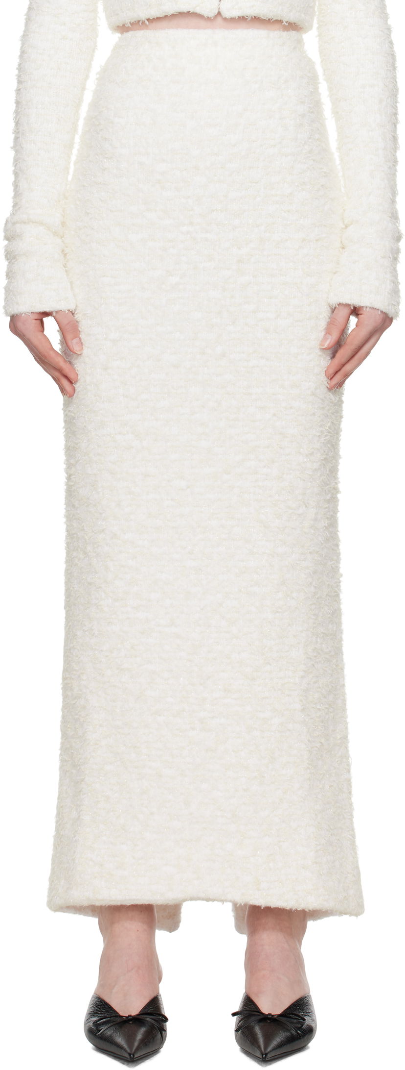 Спідниця Balenciaga Balenciaga Tweed Maxi Skirt білий | 796952 T3328
