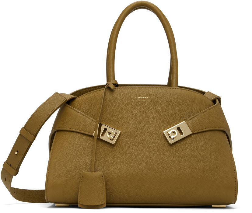Сумочка FERRAGAMO Ferragamo Hug M Top Handle Bag Зелений | 777522