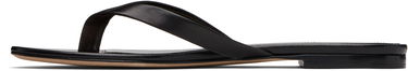 Кросівки та взуття The Row Sacha Leather Flip-Flops чорний | F1697-SN65, 2