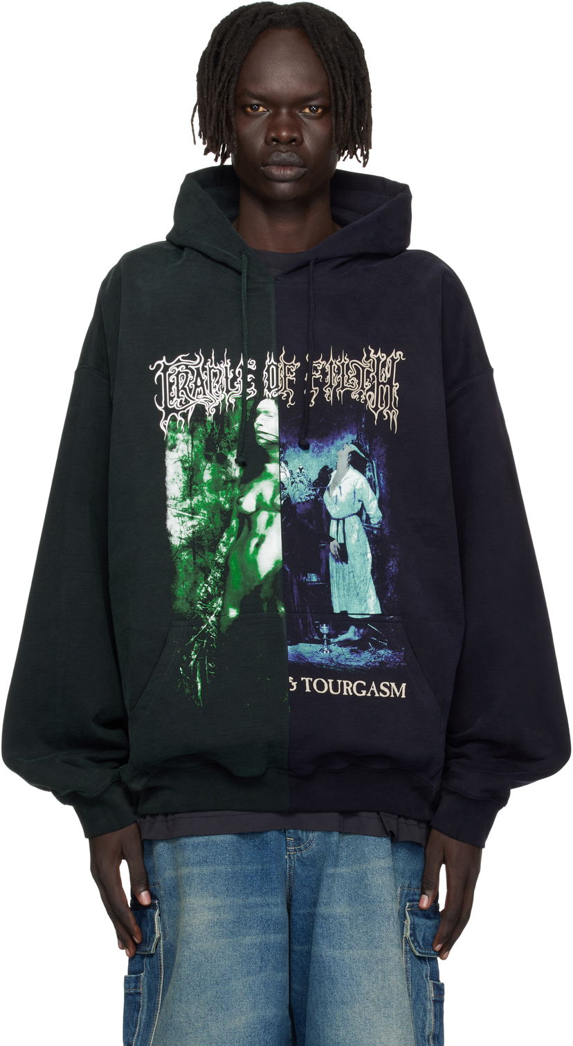 Світшоти VETEMENTS Vetements Cradle of Filth Cut-Up Oversized Hoodie Різнокольоровий | UCF76HD850EN