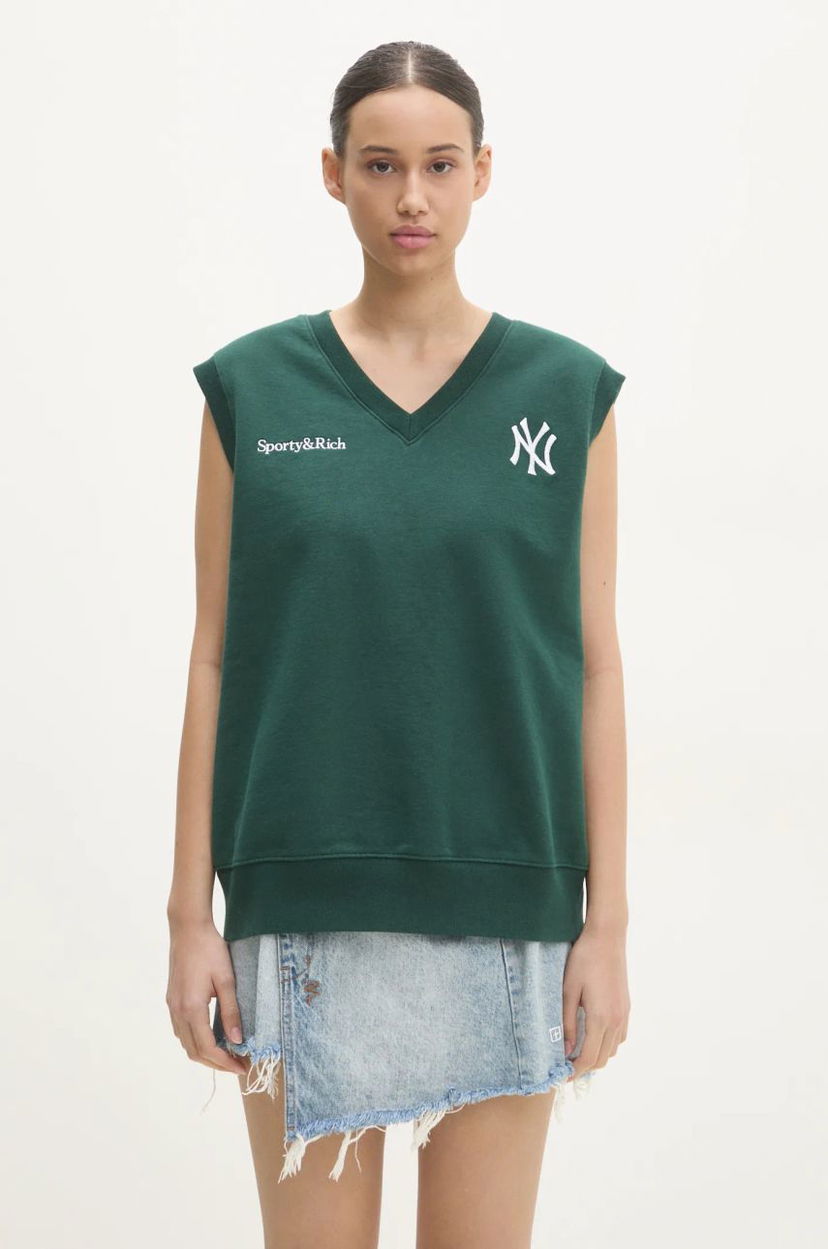 Безрукавка Sporty & Rich Yankees Serif V-Neck Vest Зелений | ST045505300GR10