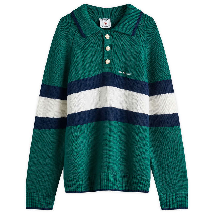 Сорочка поло Casablanca Color Block Polo Зелений | MPS25-KW-827-01