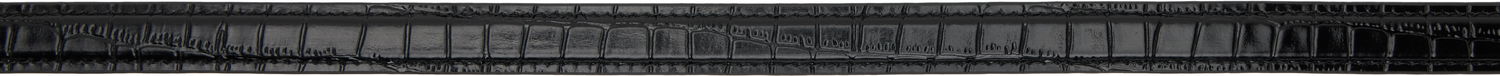Ремені Anine Bing ANINE BING Monogram Embossed Croc Belt чорний | A-12-10461-BLK1, 1