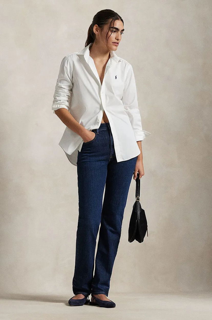 Сорочка Polo by Ralph Lauren High Waisted Jeans білий | 211969407