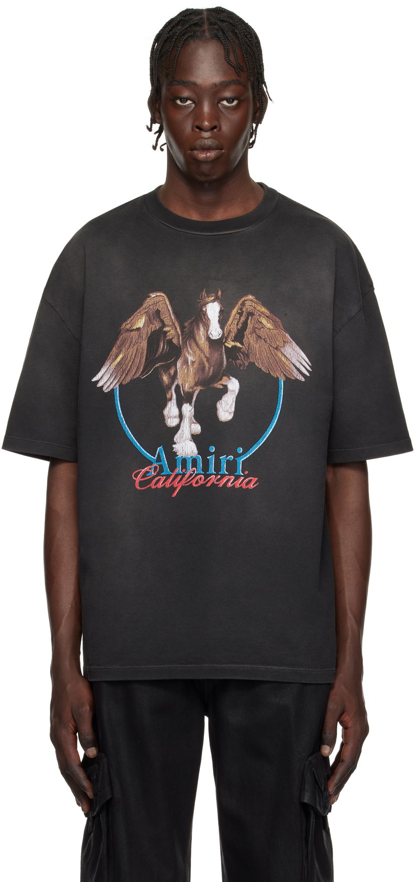 Футболка AMIRI Vintage Wash Pegasus Graphic T-Shirt чорний | AMJYTE1130