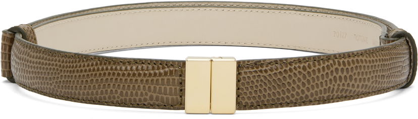 Ремені TOTEME TOTEME Slide Clasp Lizard-Embossed Belt Зелений | 253-WAM0033-LE0102