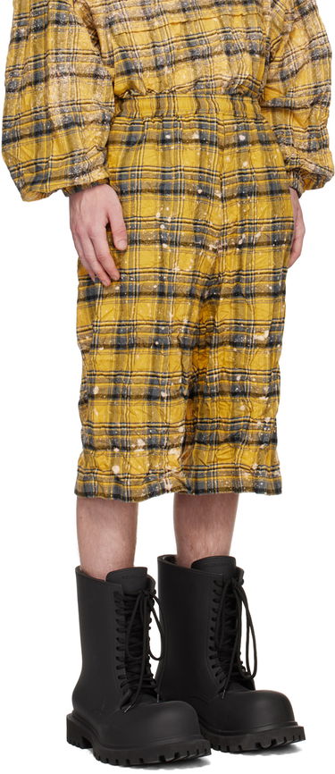 Шорти We11done We11done Crinkled Check Shorts Жовтий | WD-PT1-23-254-U-YE, 1