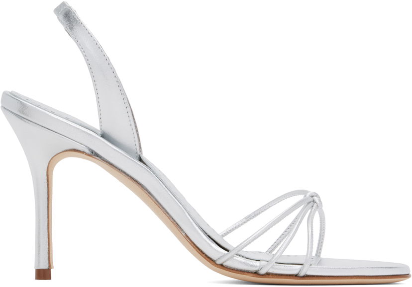 Аксесуари Manolo Blahnik Manolo Blahnik Sareta Heeled Sandals Металік | 424-2007