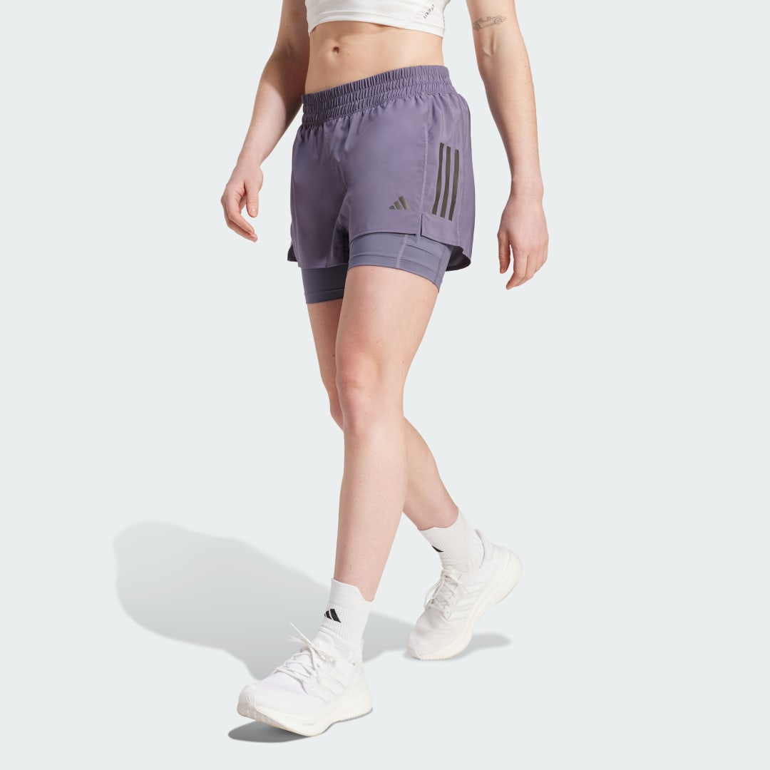 Шорти adidas Performance Own the Run Climacool 2-in-1 Running Shorts Фіолетовий | JW9696, 0