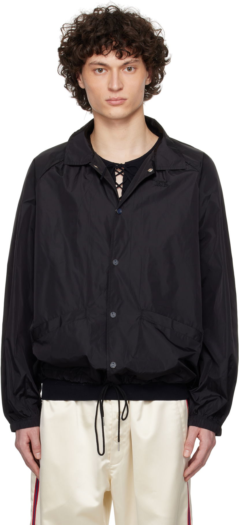 Вітровка Bode Bode Nylon Track Jacket чорний | MRS25JA026