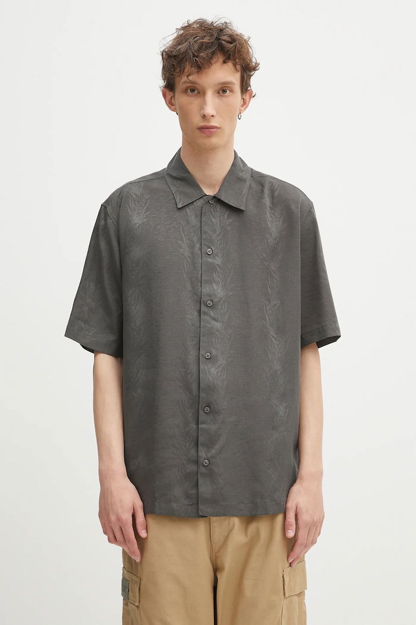Сорочка Samsoe Samsoe Samsoe Samsoe Saayo Regular Fit Shirt with Classic Collar Сірий | M25100066