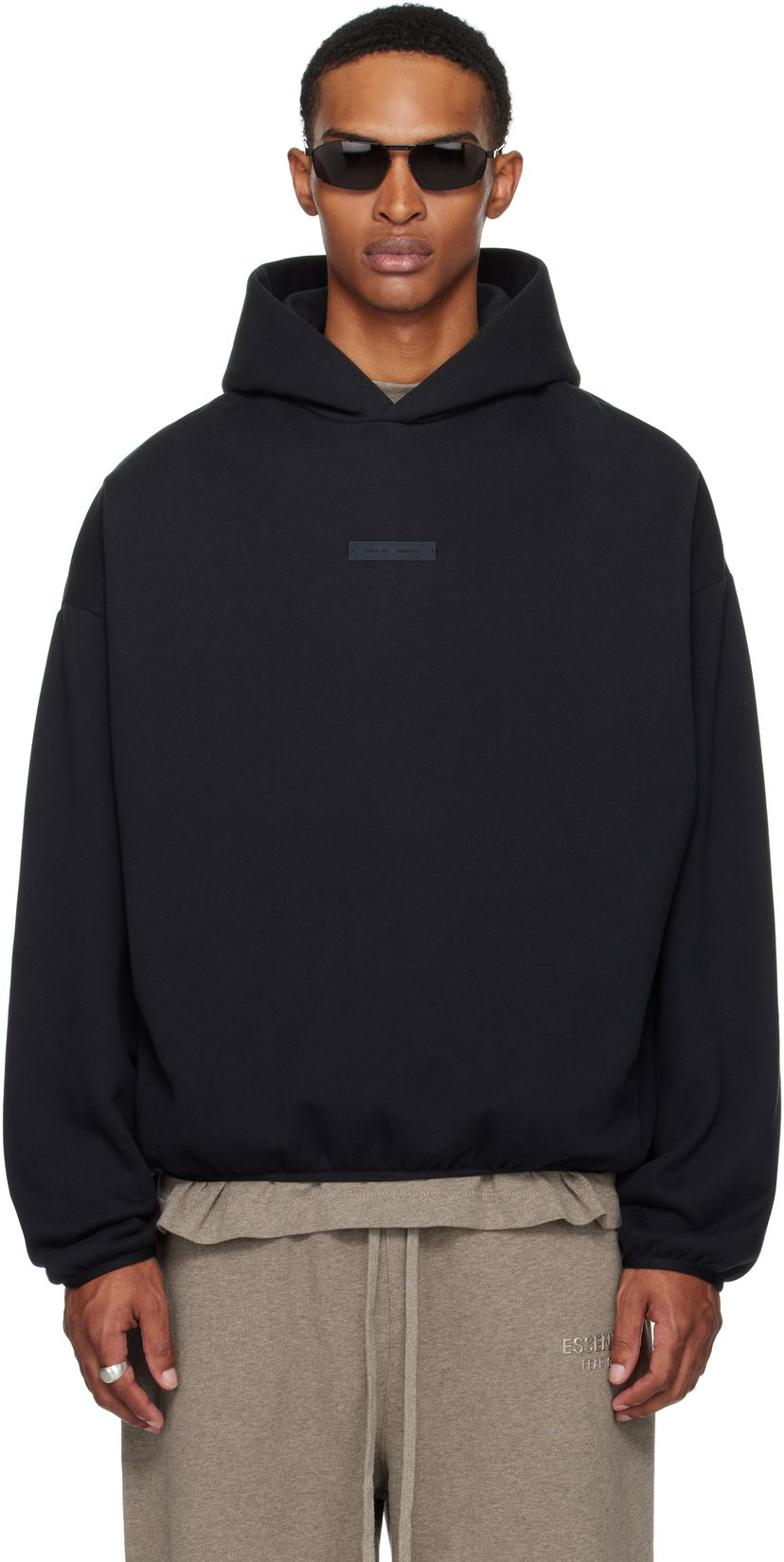 Світшоти Fear of God Fear of God ESSENTIALS Modern Fit Fleece Hoodie чорний | 192SP256510F