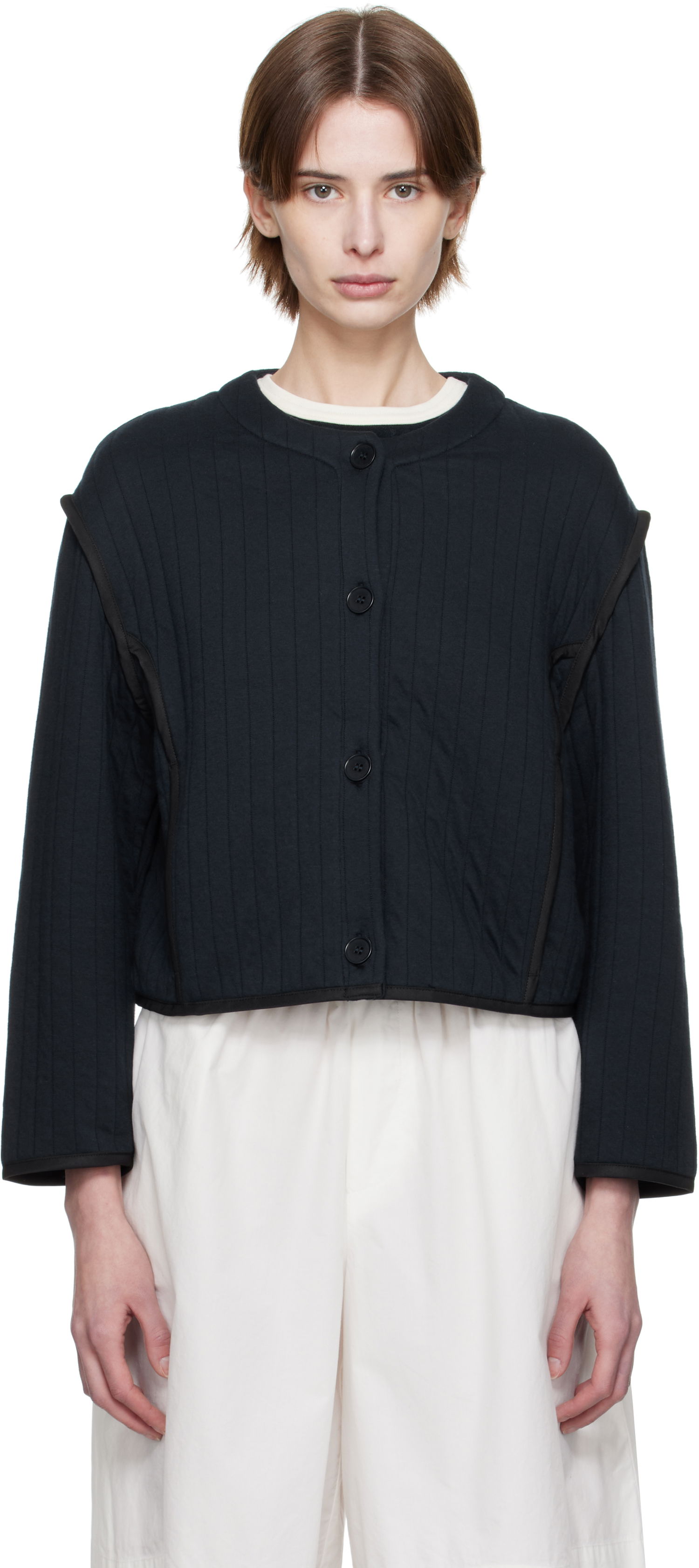 Cветр A.P.C. A.P.C. Garance Cropped Quilted Jacket чорний | COHGW-F32010, 0