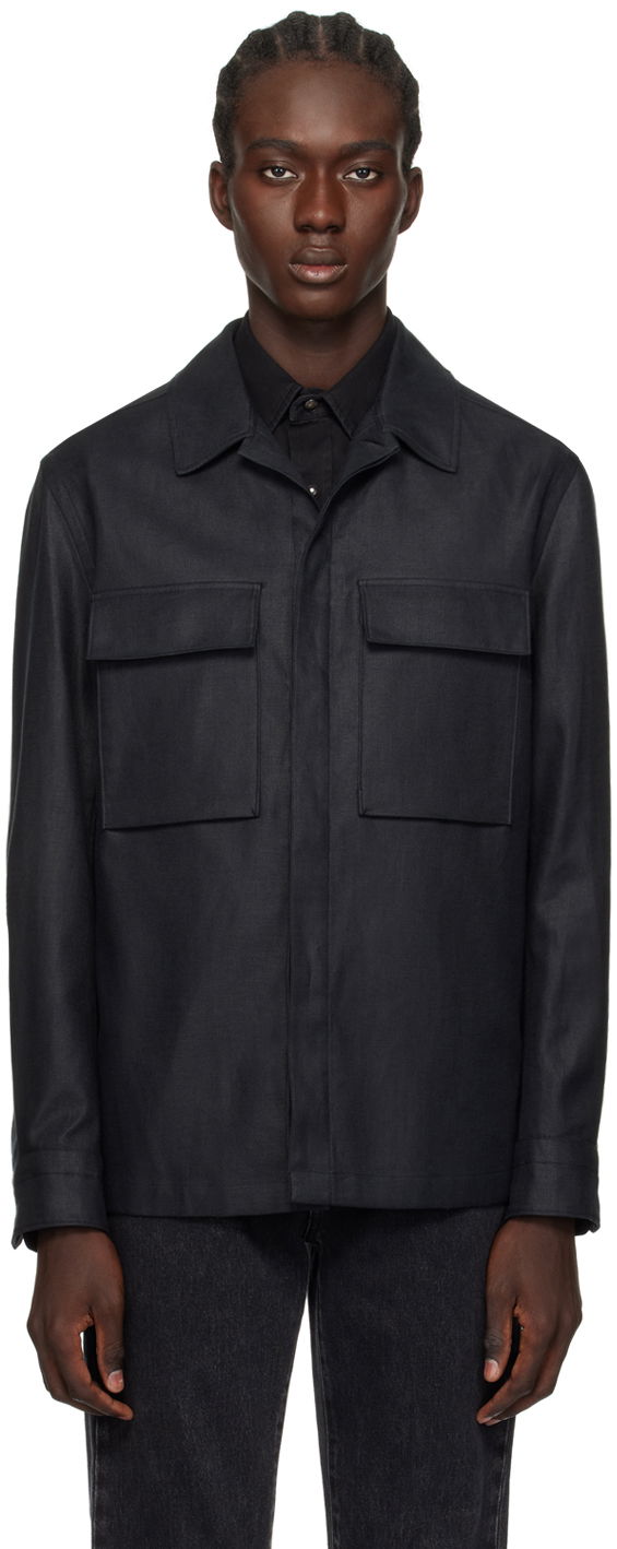 Сорочка ZEGNA Long Sleeve Shirt чорний | UDV60A7-SOT10