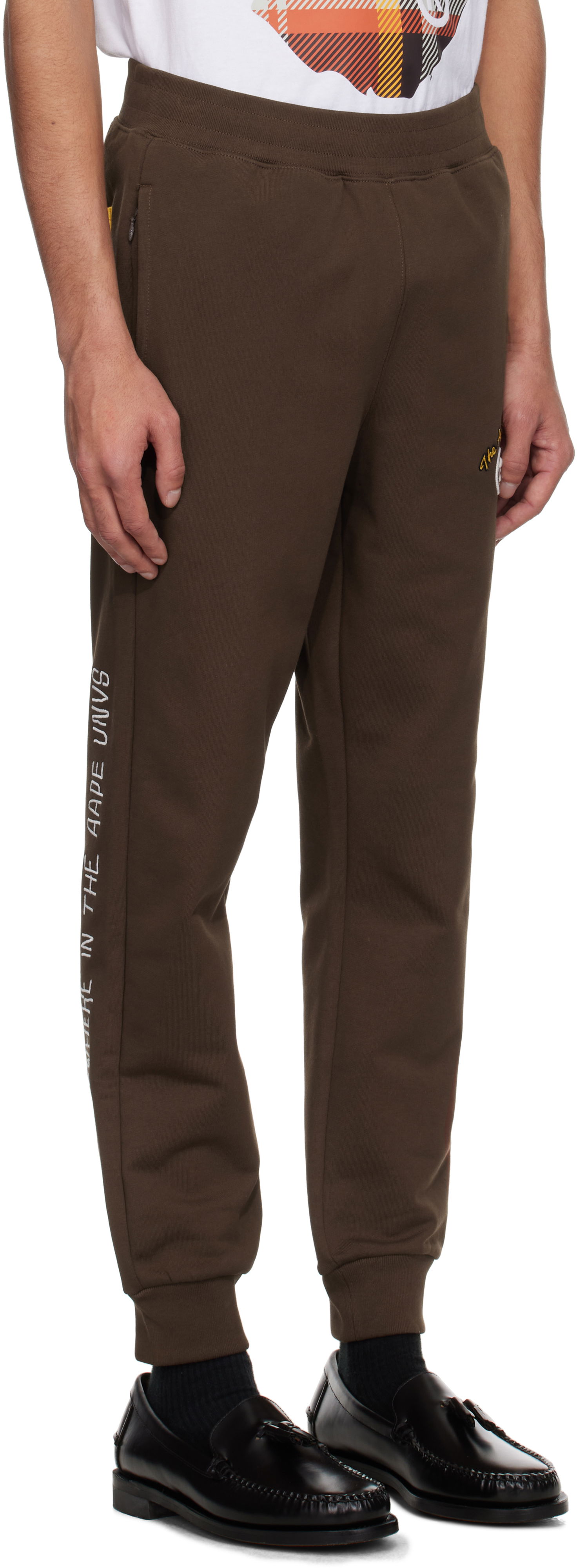 Спортивні штани AAPE by A Bathing Ape AAPE by A Bathing Ape 'AAPE' Basic Sweatpants Коричневий | AAPPTMB698XXNBWD, 1