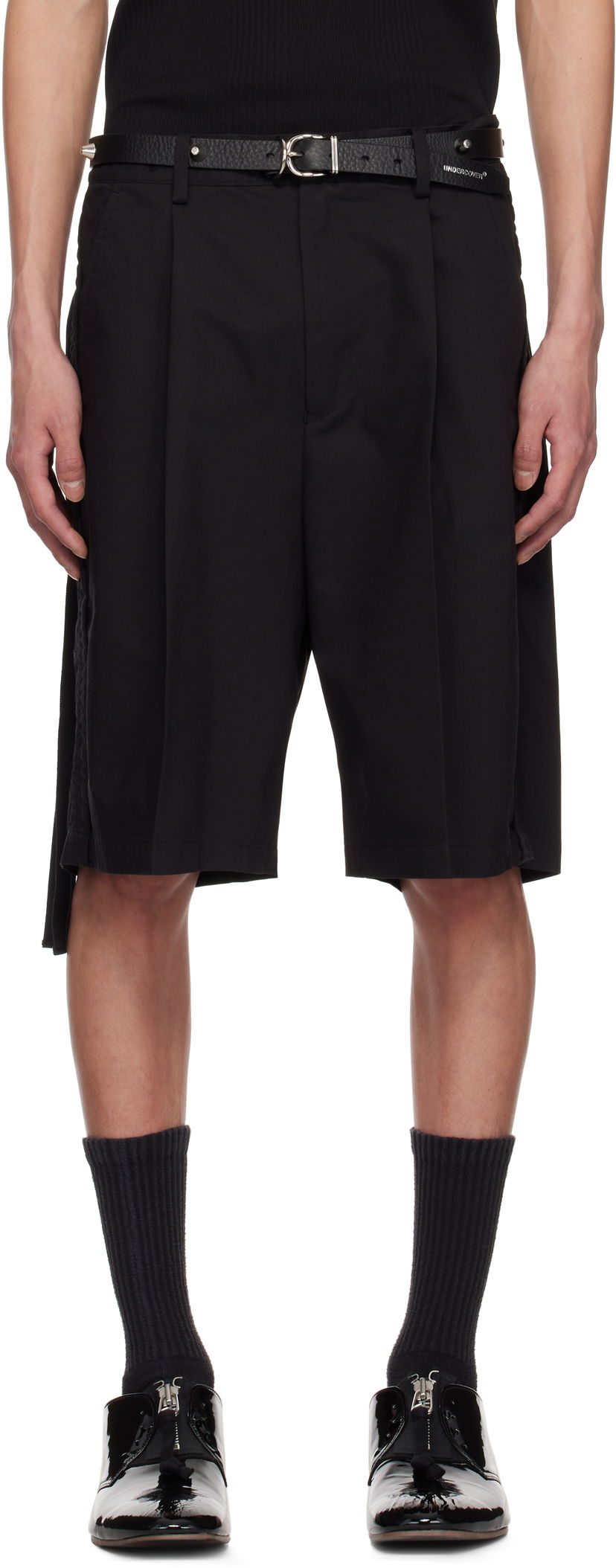 Шорти UNDERCOVER UNDERCOVER Pleated Shorts чорний | UP1E4506