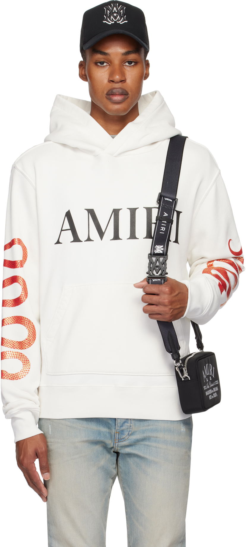 Світшоти AMIRI 'Snake' Print Hoodie білий | AMJYHD1099