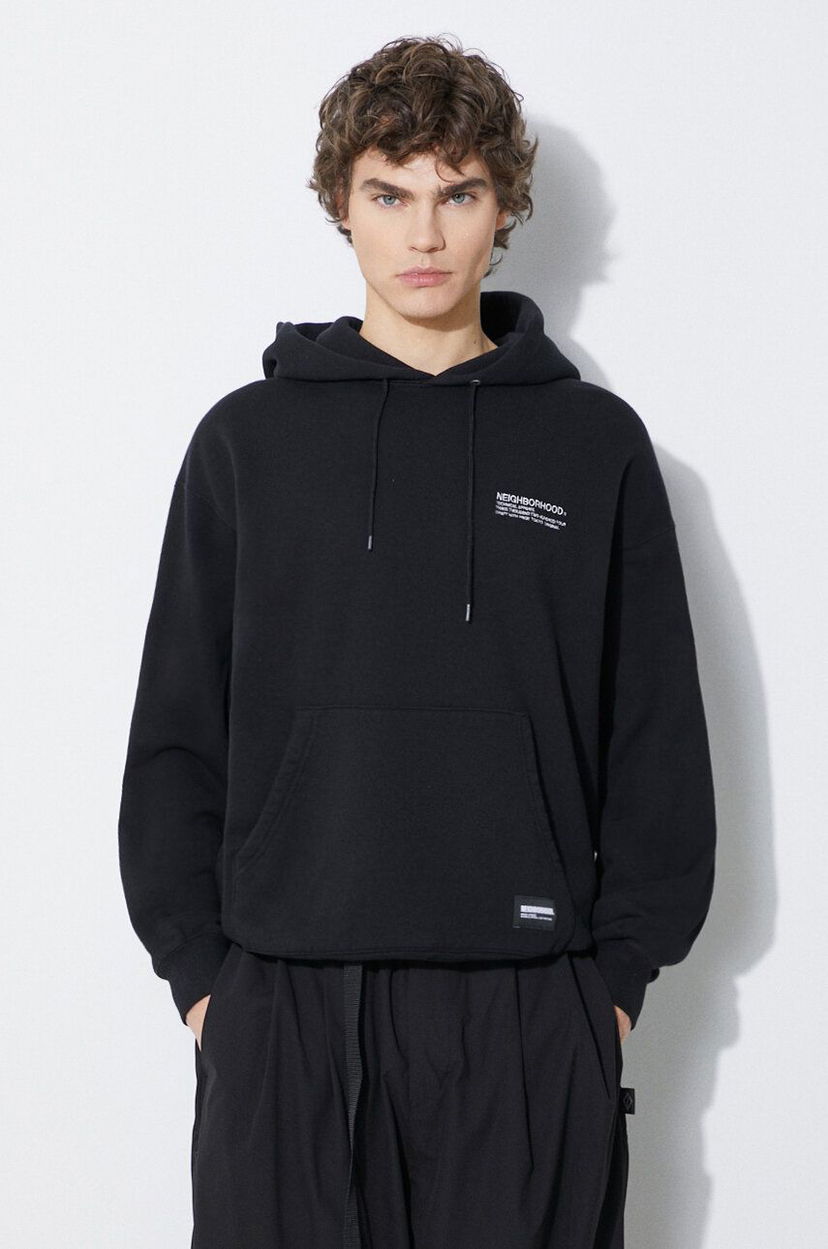 Світшоти Neighborhood NEIGHBORHOOD Plain Sweat Parka Hoodie чорний | 241FPNH.CSM02