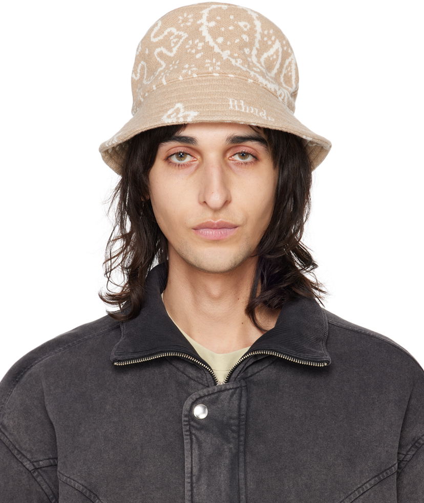 Капелюх Rhude Knit Bucket Hat бежевий | RHPS24HA04973517