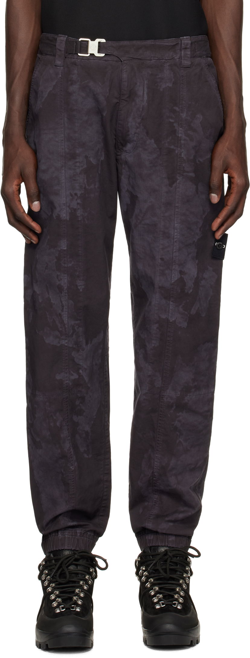 Штани карго Stone Island Stone Island Broken Twill 'OLD' Effect Cargo Pants чорний | K1S15 3100007 S0B78