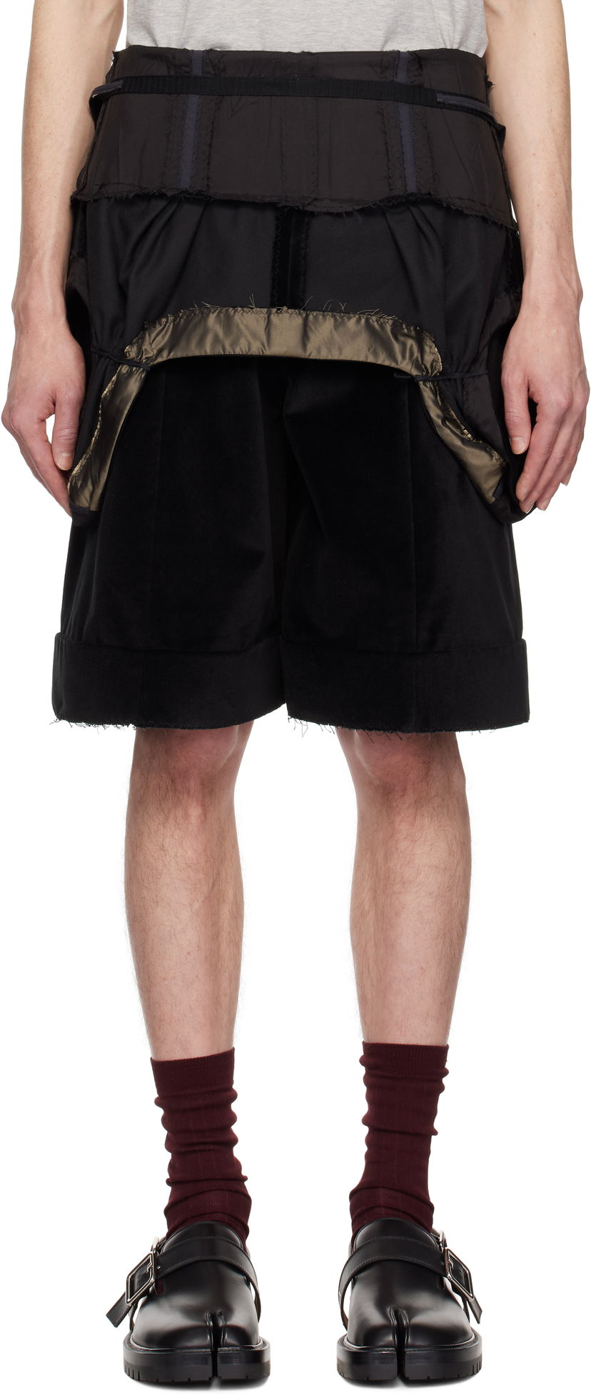 Шорти Maison Margiela Maison Margiela Multi-Wear Layered Shorts чорний | S51MU0071 S53367