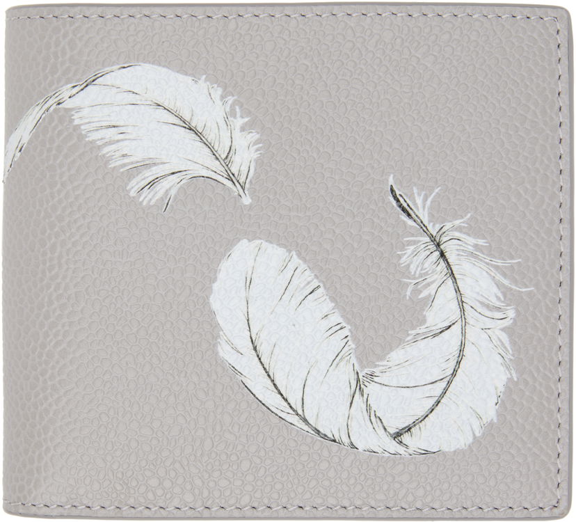 Гаманець Thom Browne Thom Browne Billfold Wallet with Feather Print Сірий | MAW023A-E1353