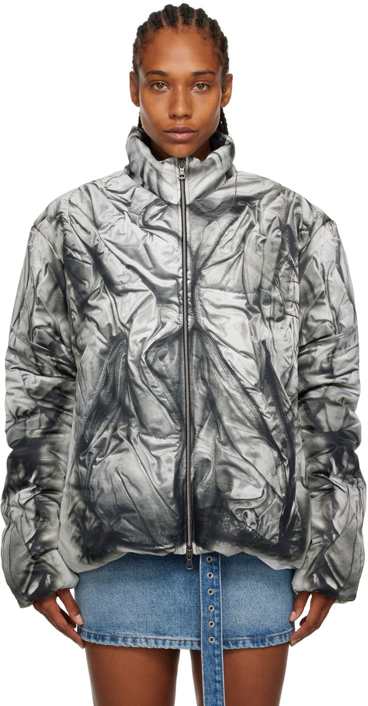 Пуховик Y/PROJECT Gray Compact Puffer Jacket Сірий | JACK109-S25