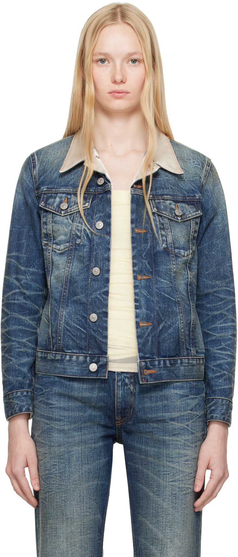 Куртка Maison Margiela MM6 Maison Margiela Sports Denim Jacket Синій | S62AN0141 M30016