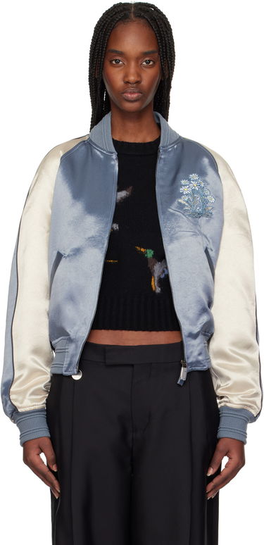 Куртка бомбер Burberry Burberry EKD Satin Bomber Jacket Синій | 8101089, 0