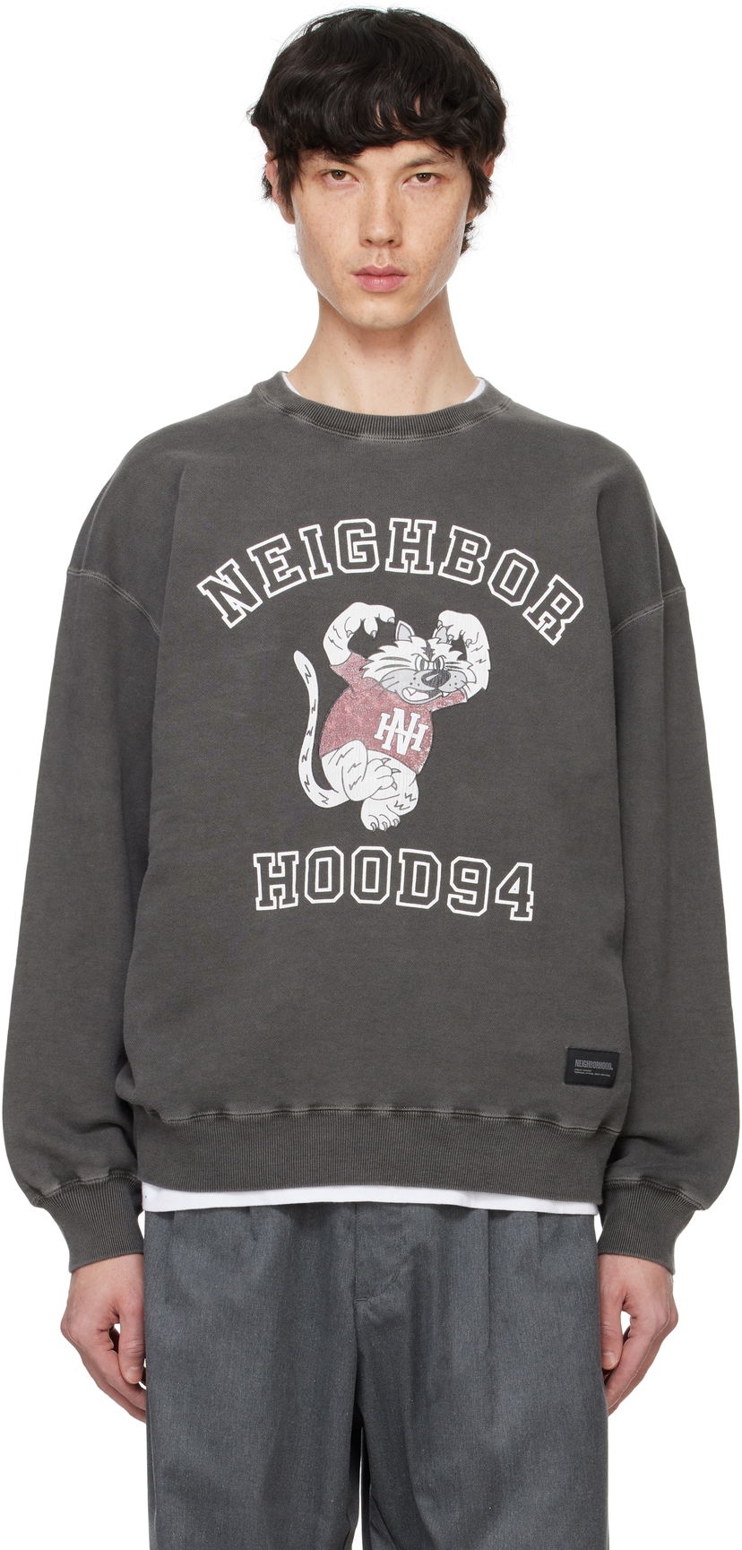 Світшоти Neighborhood Sweatshirt Pigment-Dyed чорний | 242UNNH-CSM01