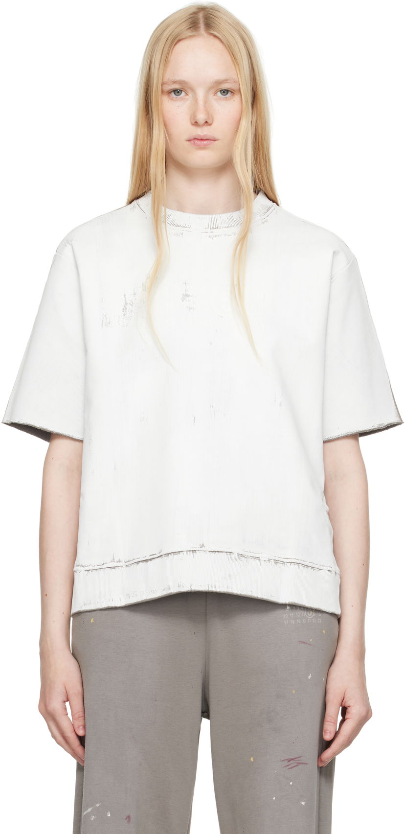Футболка Maison Margiela MM6 Maison Margiela Light Sweatshirt білий | S62GU0137 M25013