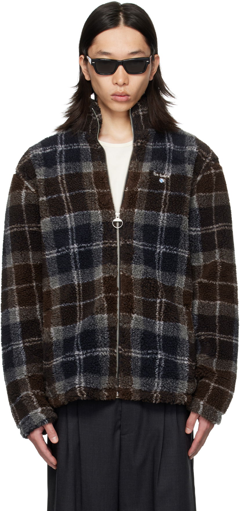 Куртка Barbour Barbour Tartan Sherpa Fleece Jacket Коричневий | MFL0187TN38