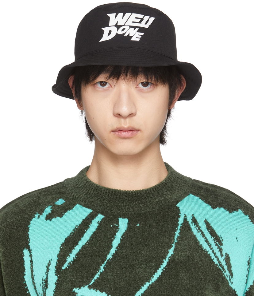 Капелюх We11done Logo Bucket Hat чорний | WD-AH1-22-407-U-BK