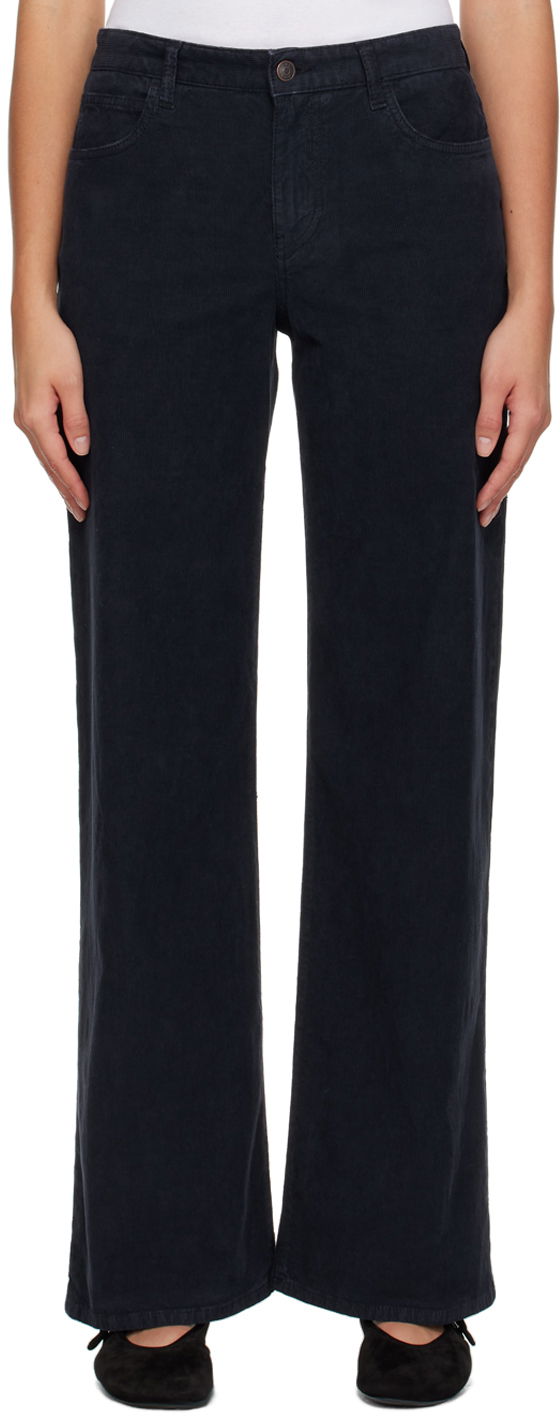 Штани The Row Eglitta Navy Wide-Leg Trousers Синій | 6634-W2789