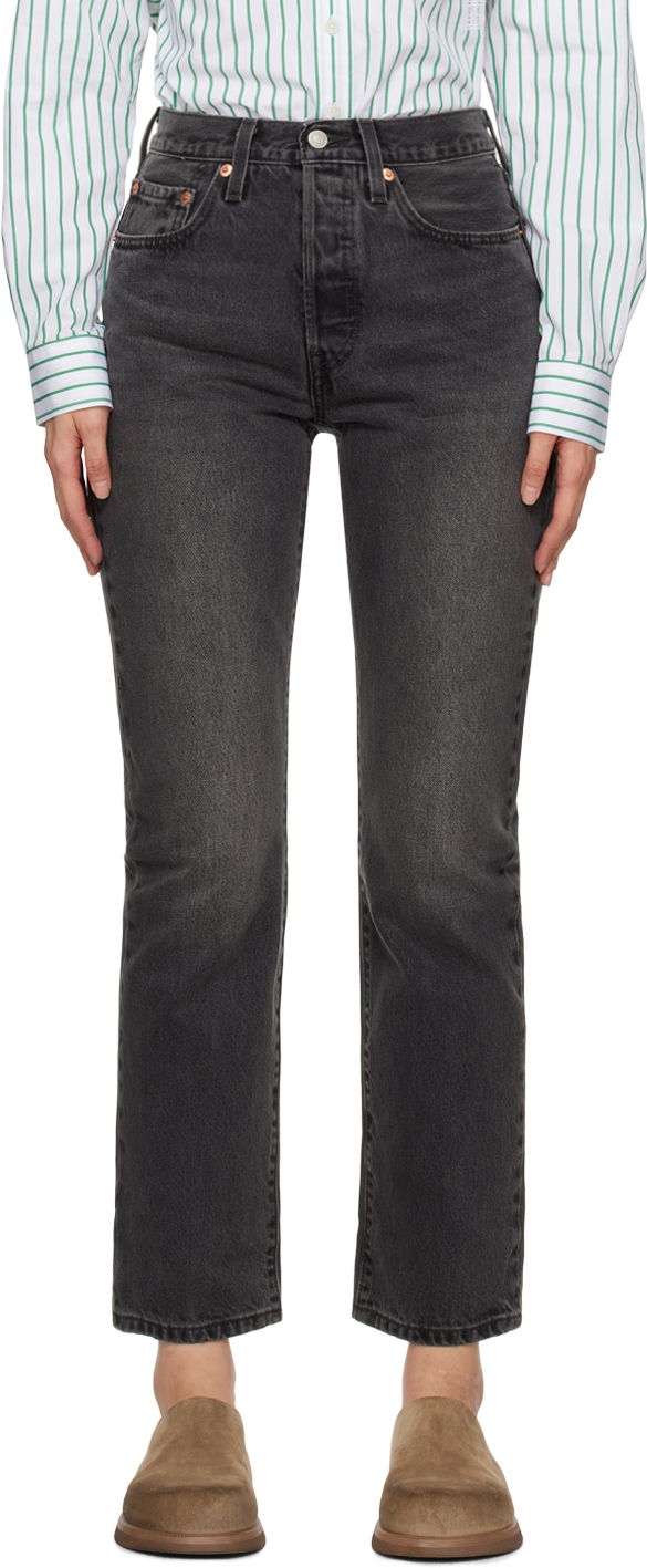 Штани і джинси Levi's Black 501 Original Fit Jeans чорний | 12501-0452