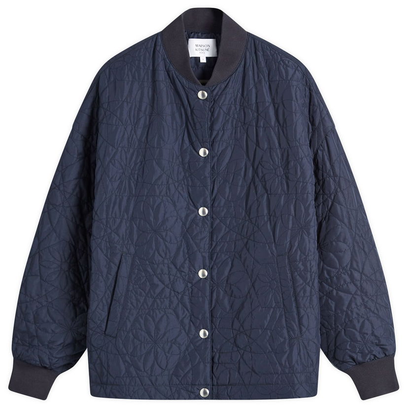 Сорочка MAISON KITSUNÉ Quilted Shirt Large темно-синій | NW02103WQ4036-P480