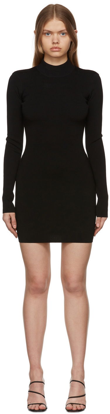 плаття Nanushka Mock Neck Long Sleeve Mini Dress чорний | NW22RSDR01599