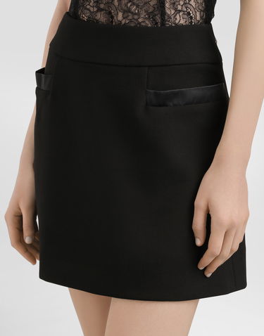 Спідниця Dolce & Gabbana Dolce & Gabbana Double Crepe Basque Skirt чорний | F4C4PTFU2L8N0000, 3