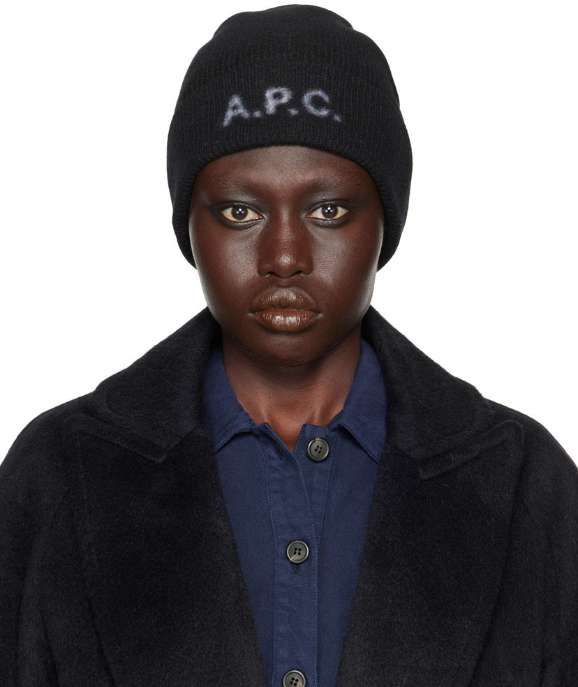 Шапка A.P.C. Black Harry Beanie чорний | WVBDK-M25085