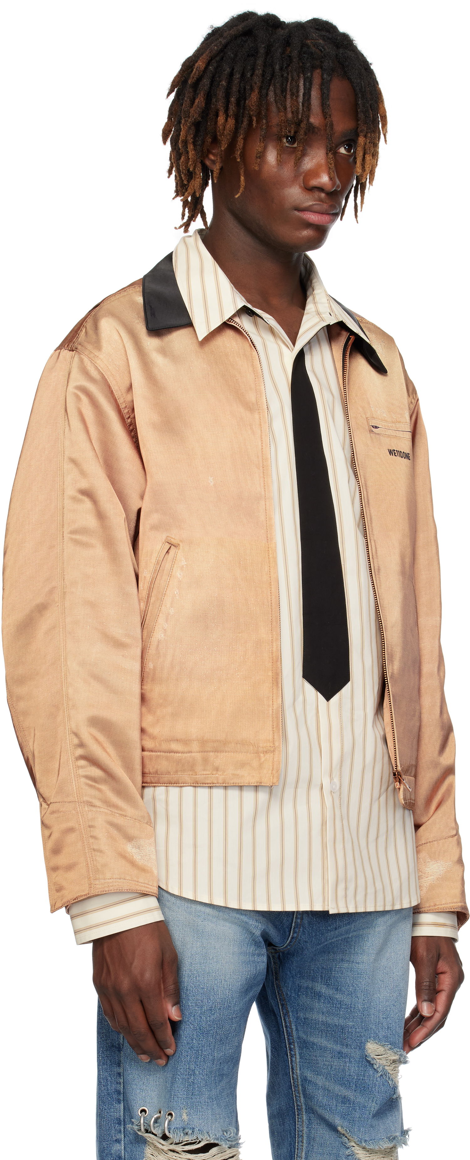 Куртка бомбер We11done We11done Printed Work Jacket Коричневий | WD-JK0-25-038-M-BG, 1